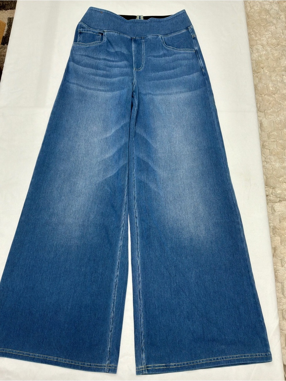 HALARA Women's Wide-Leg High-Rise Jeans - Blue Wash